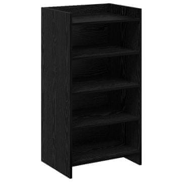 Vidaxl Omara za čevlje Črni hrast 48 x 36 x 92 cm Inženirski les