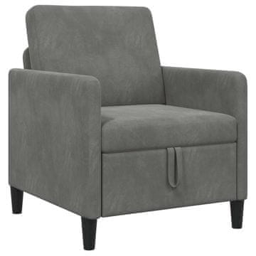 Vidaxl Sofa s shrambo Temno siva 72 x 78 x 87 cm Poliester