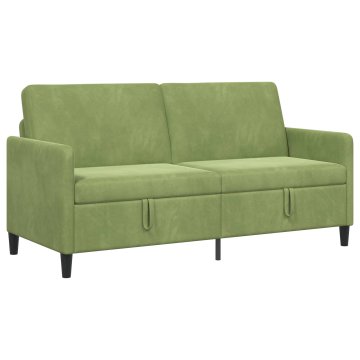 Vidaxl Sofa s shrambo Svetlo zelena 172 x 78 x 87 cm Poliester