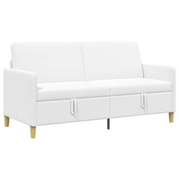 Vidaxl Sofa s shrambo Bela 172 x 78 x 87 cm Poliester