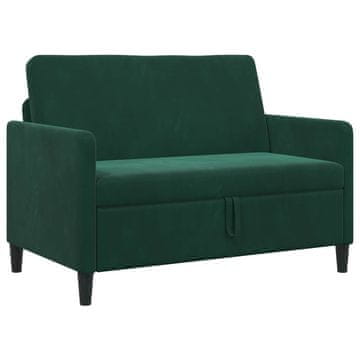 Vidaxl Sofa s shrambo Temno zelena 122 x 78 x 87 cm Poliester