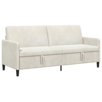 Vidaxl Sofa s shrambo Krem 192 x 78 x 87 cm Poliester