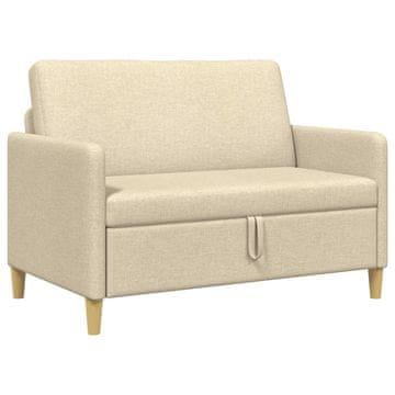 Vidaxl Sofa s shrambo Krem 122 x 78 x 87 cm Poliester