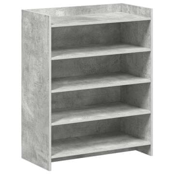 Vidaxl Omara za čevlje Betonsko siva 73,5 x 36 x 92 cm Inženirski les