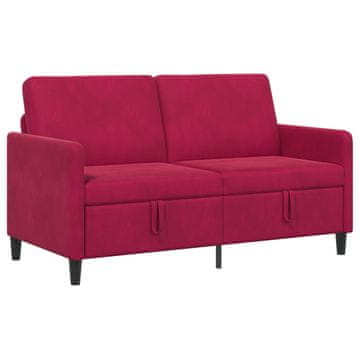 Vidaxl Sofa s shrambo Vinorodna rdeča 152 x 78 x 87 cm Poliester