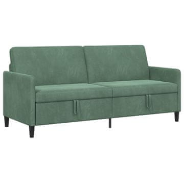 Vidaxl Sofa s shrambo 3-sedežni Morsko zelena 192 x 78 x 87 cm