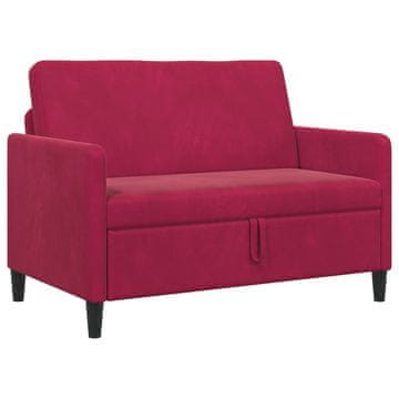 Vidaxl Sofa s shrambo Vinorodna rdeča 122 x 78 x 87 cm Poliester