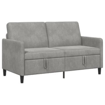 Vidaxl Sofa s shrambo Svetlo siva 152 x 78 x 87 cm Poliester