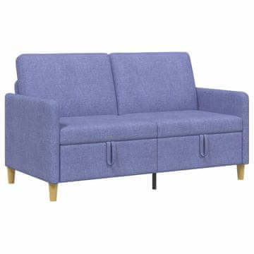 Vidaxl Sofa s shrambo Jeans modra 152 x 78 x 87 cm Poliester