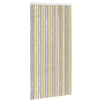 Vidaxl Zaslon proti insektom Chenille Siva in bež 100 x 200 cm 100% PP