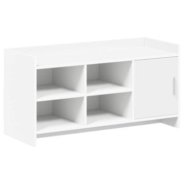 Vidaxl Omara za čevlje z vrati Bela 100 x 39,5 x 51 cm Inženirski les