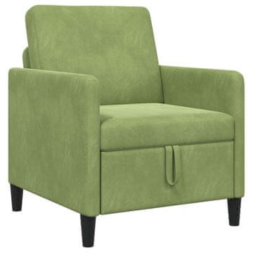 Vidaxl Sofa s shrambo Svetlo zelena 72 x 78 x 87 cm Poliester