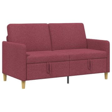 Vidaxl Sofa s shrambo Vinorodna rdeča 152 x 78 x 87 cm Poliester