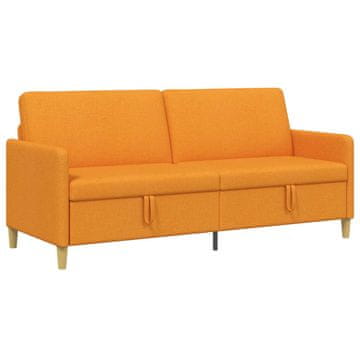 Vidaxl Sofa s shrambo Temno rumena 192 x 78 x 87 cm Poliester