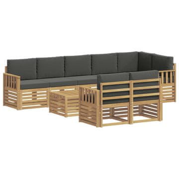 Vidaxl Zunanja garnitura za sedenje 8 szt. Bela in antracit