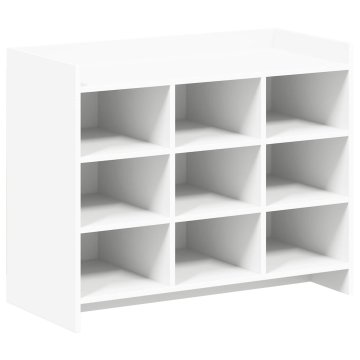 Vidaxl Omara za čevlje Bela 85 x 39,5 x 70 cm Inženirski les