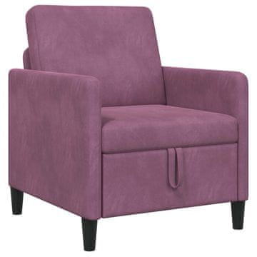 Vidaxl Sofa s shrambo Vijolična 72 x 78 x 87 cm Poliester