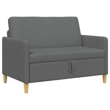 Vidaxl Sofa s shrambo Temno siva 122 x 78 x 87 cm Poliester