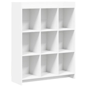 Vidaxl Knjižna omara Bela 87,5 x 30 x 111 cm Inženirski les