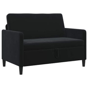 Vidaxl Sofa s shrambo Črna 122 x 78 x 87 cm Poliester