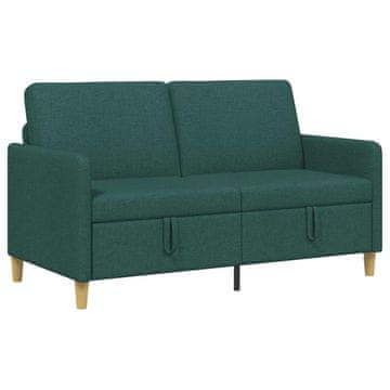 Vidaxl Sofa s shrambo Temno zelena 152 x 78 x 87 cm Poliester