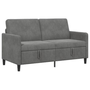 Vidaxl Sofa s shrambo Temno siva 152 x 78 x 87 cm Poliester