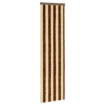 Vidaxl Zaslon proti insektom Chenille Rjava in bež 56 x 200 cm 100% PP