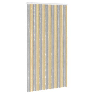 Vidaxl Zaslon proti insektom Chenille Siva in bež 118 x 220 cm 100% PP
