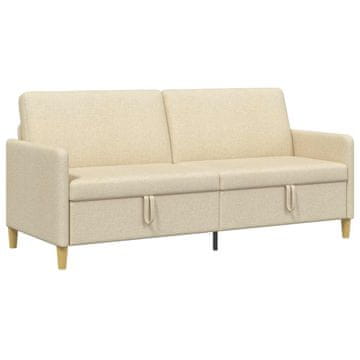 Vidaxl Sofa s shrambo Krem 192 x 78 x 87 cm Poliester