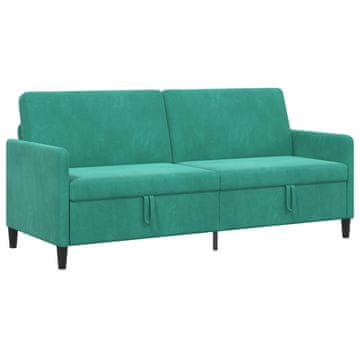 Vidaxl Sofa s shrambo 3-sedežni Turkizna 192 x 78 x 87 cm Poliester
