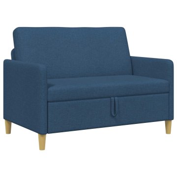 Vidaxl Sofa s shrambo Modra 122 x 78 x 87 cm Poliester