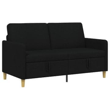 Vidaxl Sofa s shrambo Črna 152 x 78 x 87 cm Poliester