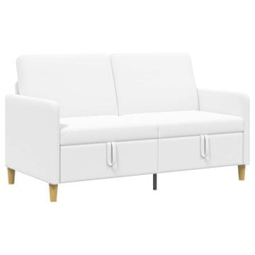 Vidaxl Sofa s shrambo Bela 152 x 78 x 87 cm Poliester