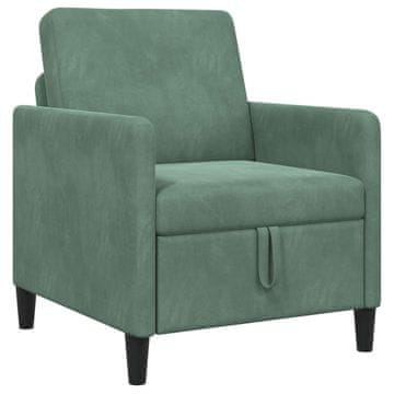 Vidaxl Sofa s shrambo Morsko zelena 72 x 78 x 87 cm Poliester