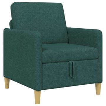 Vidaxl Sofa s shrambo Temno zelena 72 x 78 x 87 cm Poliester