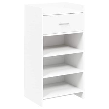 Vidaxl Omara za čevlje s predalom Bela 48 x 36 x 92 cm Inženirski les