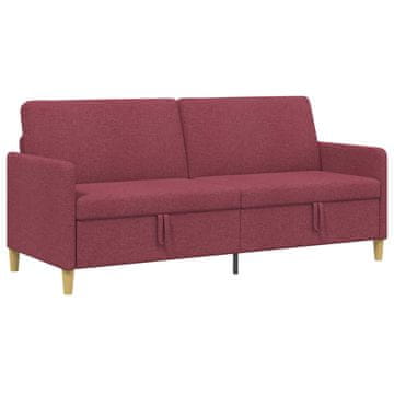 Vidaxl Sofa s shrambo Vinorodna rdeča 192 x 78 x 87 cm Poliester