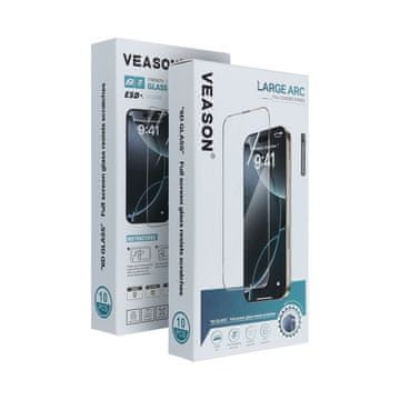 Veason Kaljeno steklo 6D Pro Veason Glass (komplet 10 v 1) – za Samsung Galaxy S26 Plus, črno (deluje bralnik)