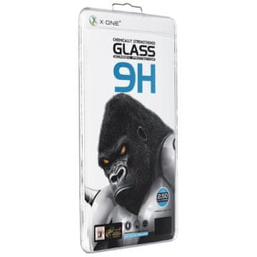 X-One Kaljeno steklo X-ONE Full Cover Extra Strong Crystal Clear – za iPhone 15/16 (s celotnim lepljenjem), črno