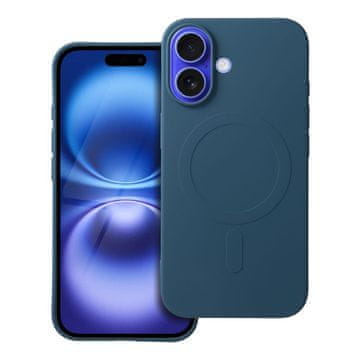 OEM SILICONE MAG COVER ovitek (z velikim izrezom), združljiv z MagSafe, za iPhone 16, modre barve