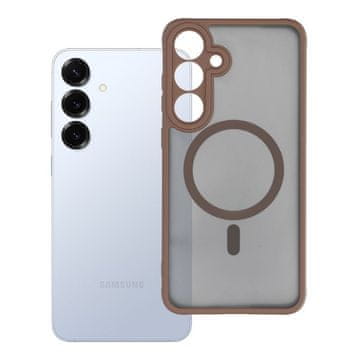 OEM Ohišje za Samsung S25 PLUS Full Matte Mag Cover, združljivo z MagSafe, rjave barve