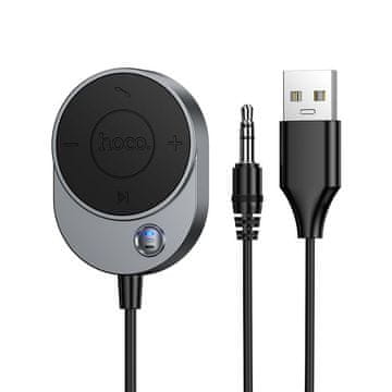 Hoco Hoco Bluetooth sprejemnik AUX s kablom Jack 3,5 mm E150, siv