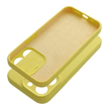 OEM Silikonski etui za iPhone 15 PRO, debelina 2 mm, rumene barve