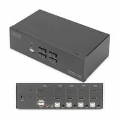 Digitus KVM stikalo 4x2 namizni HDMI/USB 4K DS-12883