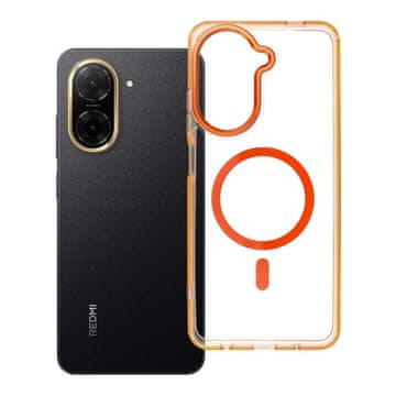 OEM Ohišje FRAME CLEAR HYBRID MAG COVER, združljivo z MagSafe, za XIAOMI Redmi A5, oranžno