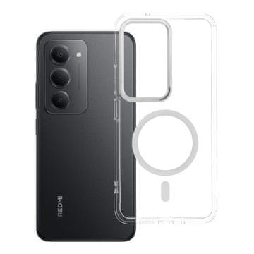 OEM Transparentni etui FRAME CLEAR HYBRID MAG COVER, združljiv z MagSafe, za XIAOMI Redmi 15