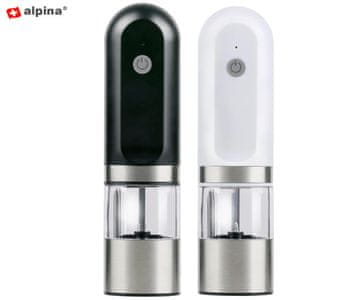Alpina električni mlinček za sol / poper, bel, črn (ED-ALP-KUH-MILL-7618)