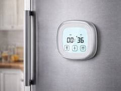Verkgroup Osvetljen LCD touch kuhinjski termometer -20 do +300°C sonda srebrn
