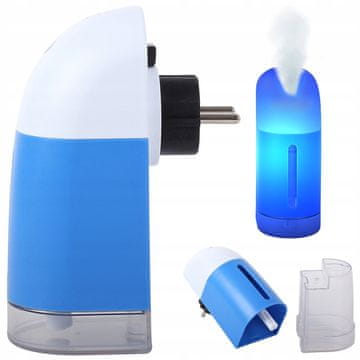shumee VLAŽILEC ZRAKA DIFUZOR IONIZATOR AROMA LED LUČKA TIHA 300 ml 3 W