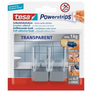 shumee TESA samolepilni kaveljčki za brisače do 1 kg, plastični, 2 kosa.